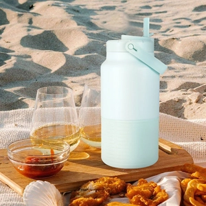 64 oz stainless steel water bottle with straw wholesale