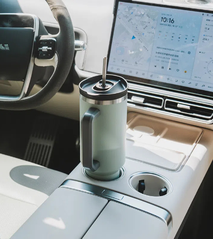 ハンドルとストロー付き40オンスタンブラー19323B